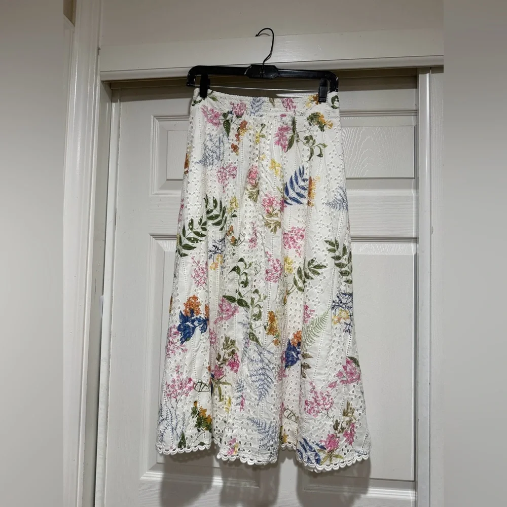 NWT Lulus Sweet At Heart White Floral Embroidered Two-Piece Midi Dress Small - Picture 11 of 16
